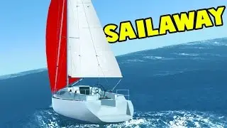 Sailing through MASSIVE Waves and Storms Near Australia!  Sailboat Simulator  - Sailaway Gameplay