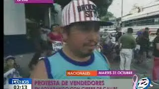 Vendedores ambulantes de Soyapango realizan protesta