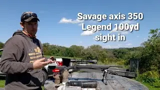 Sighting in the Savage axis 350 Legend at 100yds