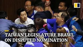 Fighting erupts again in Taiwan parliament over disputed nomination for government watchdog post