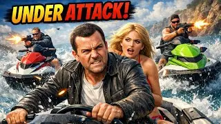 GTA 5 Michael under Attack on Jet Ski!☠️