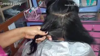 Three steps cut/Barbie Hair cut/Ushape three steps cut/Shoulder length hair cut/cute cut Seemajaitly