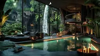 Forest View Living Room Jazz | Calm Jazz Ambience & Nature Therapy for Focus and Study