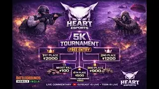 LAG IS BACK GUYS QUICK & SHORT LIVE | 5K Tournament Heart Esports Presents |#bgmi #bgmitournament
