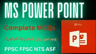 Ms PowerPoint Complete MCQs. |Complete MCQs Ms PowerPoint. |Microsoft PowerPoint MCQs 