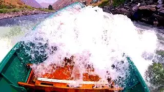 Whitewater Drift Boat on Salmon River Rapids