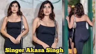 Akasa Singh Looks Beautiful in Black Party' Wear One Piece at Mohit Malik New Restaurant Launch