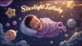 Starlight Lullaby 🌙 | Relaxing Space Sleep Music for Babies & Kids | Gentle Bedtime Sounds, Galactic