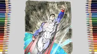 EPIC SUPERMAN Coloring Page | The Strongest JL | Away - Feelings [NCS Release]