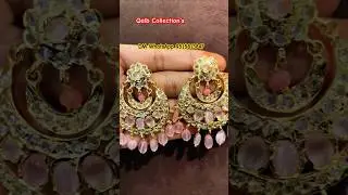 Jadau Chand Bali Hyderabadl Nizami Traditional Jadau jewellery #jewellery #hyderabadi #jadau#shorts