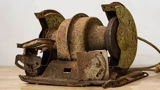 Full Restoration of a Severely Rusted Bench Grinder