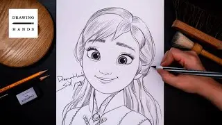 Drawing sketch Frozen2 - Anna [Drawing Hands]