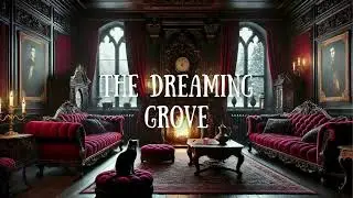 Vampire Sitting Room | Dark Academia Music & ASMR Ambiance (Fireplace, Cat Purring, Reading)