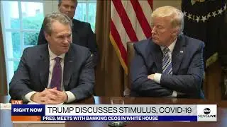 President Trump meets with banking CEOs in White House | ABC News
