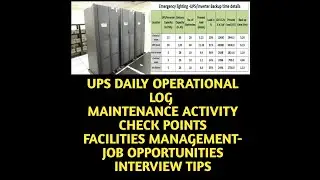 UPS daily operational check points | Important Interview questions & Answers #tamil