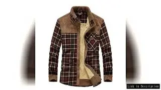 Men Plaid Shirts Winter Jackets Fleece Warm Shirts Coats High Quality Men Cotton Fit Business Casual