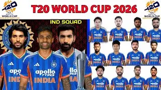 ICC T20 World Cup 2026 |Team IndiaFinal Squad | India 15Members SquadFor T20 World Cup 2026