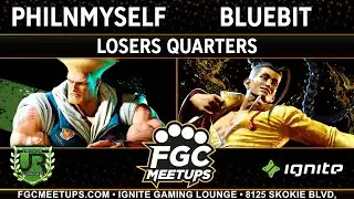 Philnmyself (Guile, Dee Jay) vs BlueBit (Jamie) - FGC Meetups 109 LOSERS QUARTERS - SF6
