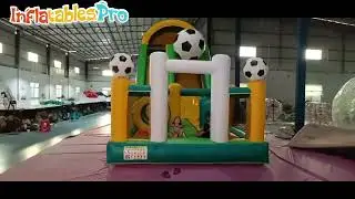 Commercial Football Theme Inflatable Slide: Factory Walkthrough & Rental Market Demand 🏗️⚽️