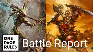 One Page Rules Battle Report: Age of Fantasy Skirmish! Wood Elves vs War Disciples.