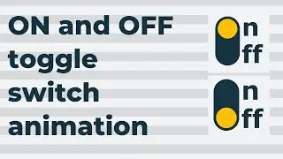 ON and OFF toggle switch animation