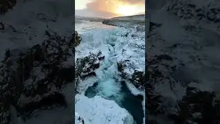 ABCD frozen water fall #shorts #nature #winterspecial #hdstatus #frozenwaterfall
