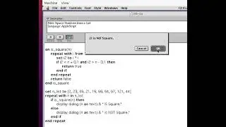 AppleScript Program to Filter Square Numbers from a List.