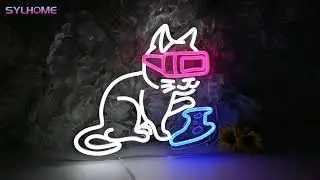 Game Cat Led Neon Light Sign