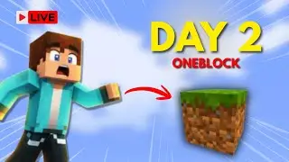 ONEBLOCK SURVIVAL DAY 2🔥 Can I Reach IRON Without Dying? | LIVE