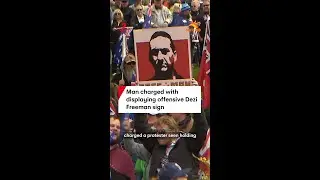 Man charged with displaying offensive Dezi Freeman sign