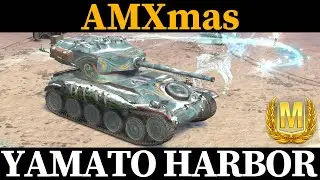 WOT Blitz - AMXmas - Ace Medal - 5 frags - 2.2k dmg - Mastery Badge - Yamato Harbor