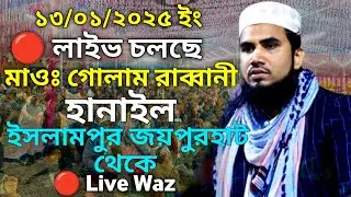 🔴 Live মাওঃ গোলাম রাব্বানী ওয়াজ। Golam Rabbani Waz live 13/01/25