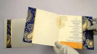 D-6086, Blue Color, Designer Multifaith Invitations, Multi-Faith Wedding Invitations