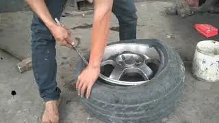 Cara pasang ban mobil manual ala azi rebing