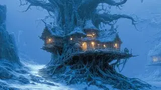 Deep Focus in Snowy Medieval Homes | Calm Celtic Ambient Music