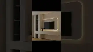 Tv Design with Sketchup and Vray Rendering             #vray #interiordesign #interior