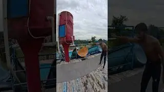 Waterslide PoV #parkourlife #parkrunner #waterpark #shortlife #parkourparkour