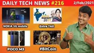 TTP 216 : Budget 2021, Nokia 5g Mobile, Poco M3, Google Stadia, Whatsapp UPI, Bitcoin, iphone 13