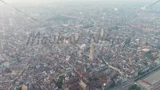 Antwerp, Belgium. Panorama overlooking the Cathedral of Our Lady (Antwerp). Historical center of ...