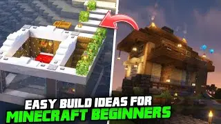 5 EASY Build IDEAS For MINECRAFT Beginners In 2022! (1080P HD)
