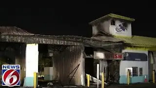 Orlando car wash damaged in fire