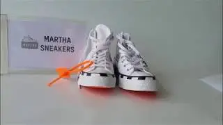 (Real? Fake??) Converse X OFF-WHITE White Black Shoes unboxing review