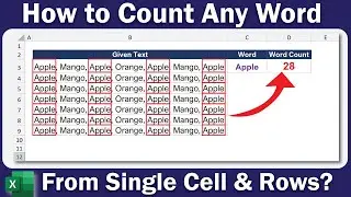 This Excel Formula Will Count ANY Word in Seconds!