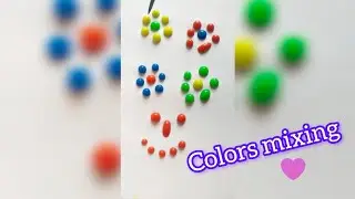 Colors mixing with water paints 🖌️🟢🔴🟡🔵 || satisfying colors mixing || water drops 💧