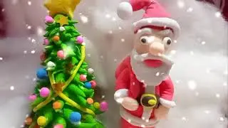 Clay art chirstmas tree and santaclaus #clayart #viral #youtube #video #viralvideo 