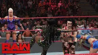 WWE 2K19 RAW RUBY RIOT (W/SARAH LOGAN) & LANA VS CANDICE LERAE & NAOMI