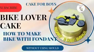Cake for Bike Lovers without Mould | Cake Ideas for Boys | Cake Decoration #bikecake #cakeideas