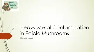 Heavy Metal Contamination in Edible Mushrooms - Richard Jacob (MAWDC July 2021)