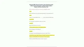 Nevada DMV Permit Practice Test Questions with 100 Correct Answers  Latest Version 2024  Expert Veri