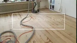 Eiken vloer geschuurd geolied in Bedum, wat een mooie vloer is het geworden!